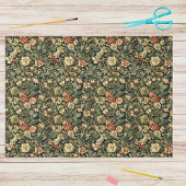 Bloemengroen William Morris Geïnspireerd Monogram Tissuepapier