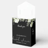 Bloemengroen zwart-wit Vrijgezellenfeest Bedankdoosjes (Geopend)