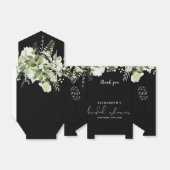 Bloemengroen zwart-wit Vrijgezellenfeest Bedankdoosjes (Uitgevouwen)