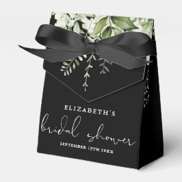 Bloemengroen zwart-wit Vrijgezellenfeest Bedankdoosjes