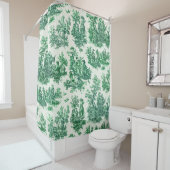  bloemengroene toile jouy douchegordijn (In situ)