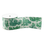 bloemengroene toile jouy grosgrain lint (Spoel)