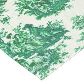  bloemengroene toile jouy korte tafelloper (Hoek)