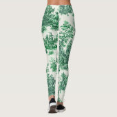 bloemengroene toile jouy leggings (Achterkant)