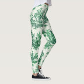 bloemengroene toile jouy leggings (Rechts)