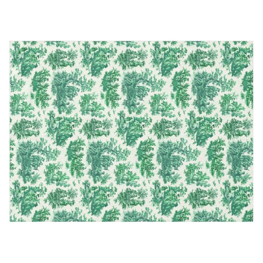 bloemengroene toile jouy tafelkleed (Voorkant (Horizontaal))