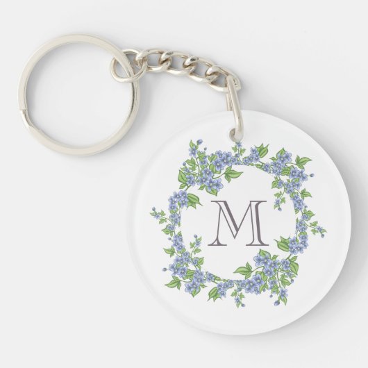 Bloemengroet Monogram Sleutelhanger (Voorkant)