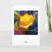 Bloemengroet, standaard witte enveloppen inbegrepe kaart (Achterkant)