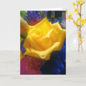 Bloemengroet, standaard witte enveloppen inbegrepe kaart (Gele Bloem)