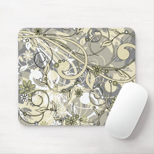 bloemengrunge muismat (Met muis)