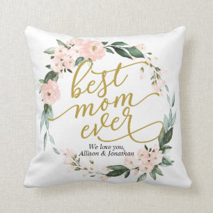 Bloemenguirlande Beste Moeder Ooit Moederdag Kussen