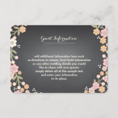 Bloemenguirlande Charming Garden II Huwelijksinfor Informatiekaartje (Voorkant)