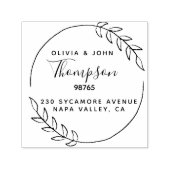 Bloemenguirlande Monogram Terugadres Stempel (Design)
