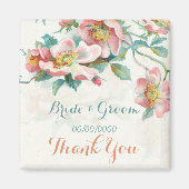 Bloemengunsten, dank u cadeau of bewaar de datum magneet (Voorkant)