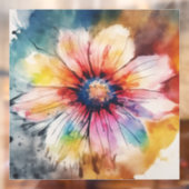 Bloemenharmonie in pastelkleuren raamsticker (Vel 2)