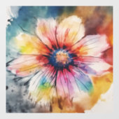 Bloemenharmonie in pastelkleuren raamsticker (Vel)