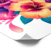 Bloemenharmonie: kolibrie elegantie poster (Hoek)