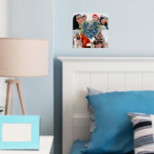 Bloemenhart 4 foto Collage zusters BFF Keepsake Folie Afdrukken (Insitu (Slaapkamer))