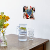 Bloemenhart 4 foto Collage zusters BFF Keepsake Folie Afdrukken (Laag (Keuken))