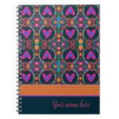  Bloemenhart Gepersonaliseerde naam Inspirivity Notitieboek (Voorkant)