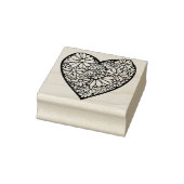 Bloemenhart LIEFDE Rubberstempel (Stempel)