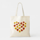 Bloemenhart met vlinders - Romantisch design Tote Bag (Achterkant)