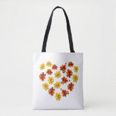 Bloemenhart met vlinders - Romantisch design Tote Bag (Voorkant)