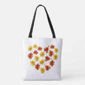 Bloemenhart met vlinders - Romantisch design Tote Bag (Achterkant)