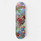 Bloemenhart op collage persoonlijk skateboard (Voorkant)