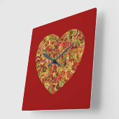  bloemenhart vierkante klok (Hoek)