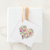 Bloemenhart Waterverf Art Pink Love Sweet Bedankjes Labels (In situ)