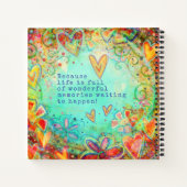  Bloemenharten aangepaste emmerlijst Notitieboek (Achterkant)