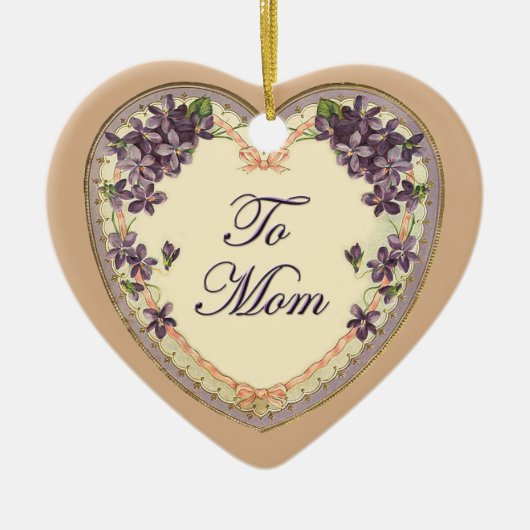  bloemenharten en bloemen keramisch ornament (Voorkant)