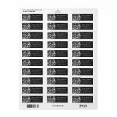 Bloemenharten krijtbord retouradreslabels etiket (Full Sheet)