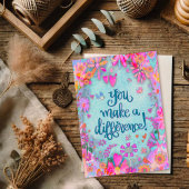  Bloemenharten Vlinders Quote Kaart