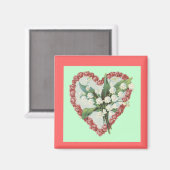 bloemenhartmagneet magneet (Voorkant / Achterkant)