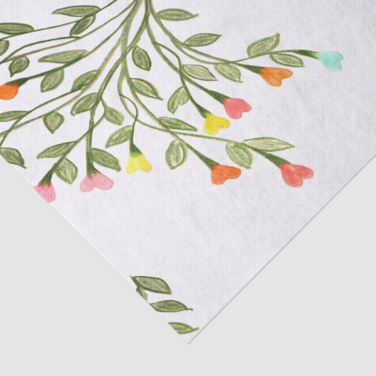  bloemenhartweefsel papier (Detail)