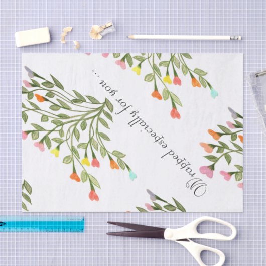  bloemenhartweefsel papier