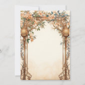 Bloemenhaven Islamitische Lamp Moslim Bruiloft Kaart (Achterkant)