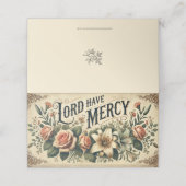 BLOEMENHEER HEB BARMHARTIGHEID GEBED HEILIGE KAART PLAATSKAARTJE (Buitenkant ongevouwen)