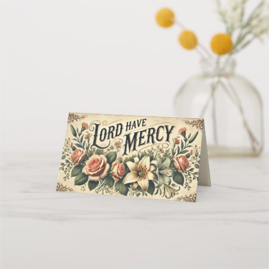 BLOEMENHEER HEB BARMHARTIGHEID GEBED HEILIGE KAART PLAATSKAARTJE (Voorkant)