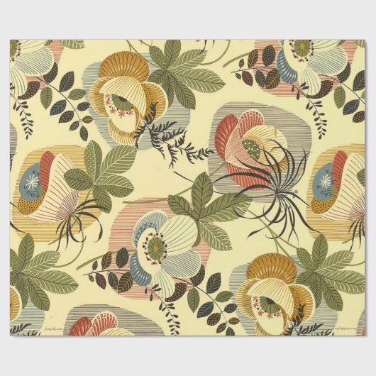 ,  bloemenhelleborespatroon, elegant cadeaupapier (Vlak)