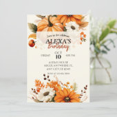Bloemenherfst herfst VERJAARDAG Kaart (Staand voorkant)