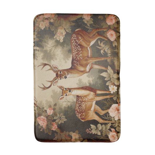  bloemenhert badmat (Voorkant Verticaal)