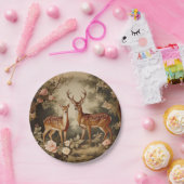  bloemenhert papieren bordje (Feest)