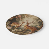  bloemenhert papieren bordje (Gekanteld)