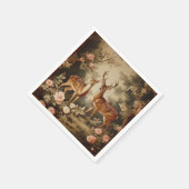  bloemenhert servet (Hoek)