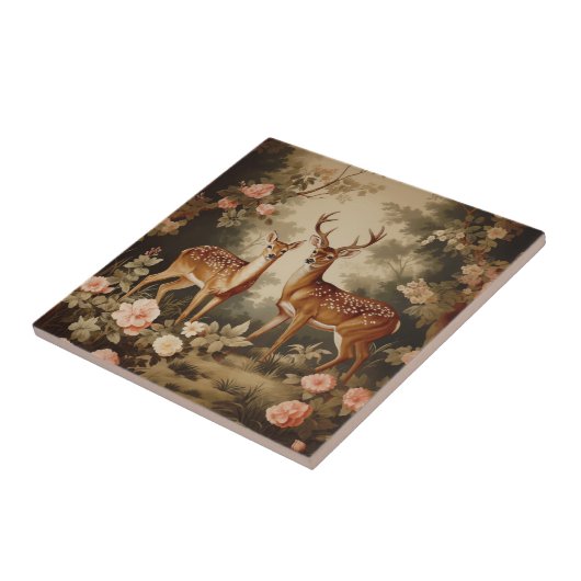  bloemenhert tegeltje (Zijkant)