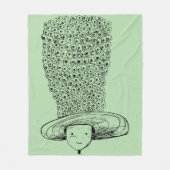 Bloemenhoed Fleece Deken (Voorkant)