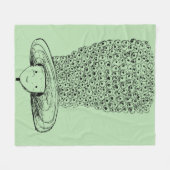 Bloemenhoed Fleece Deken (Voorkant (Horizontaal))
